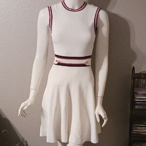 Ted Baker London White Dress with Red and Black Accents